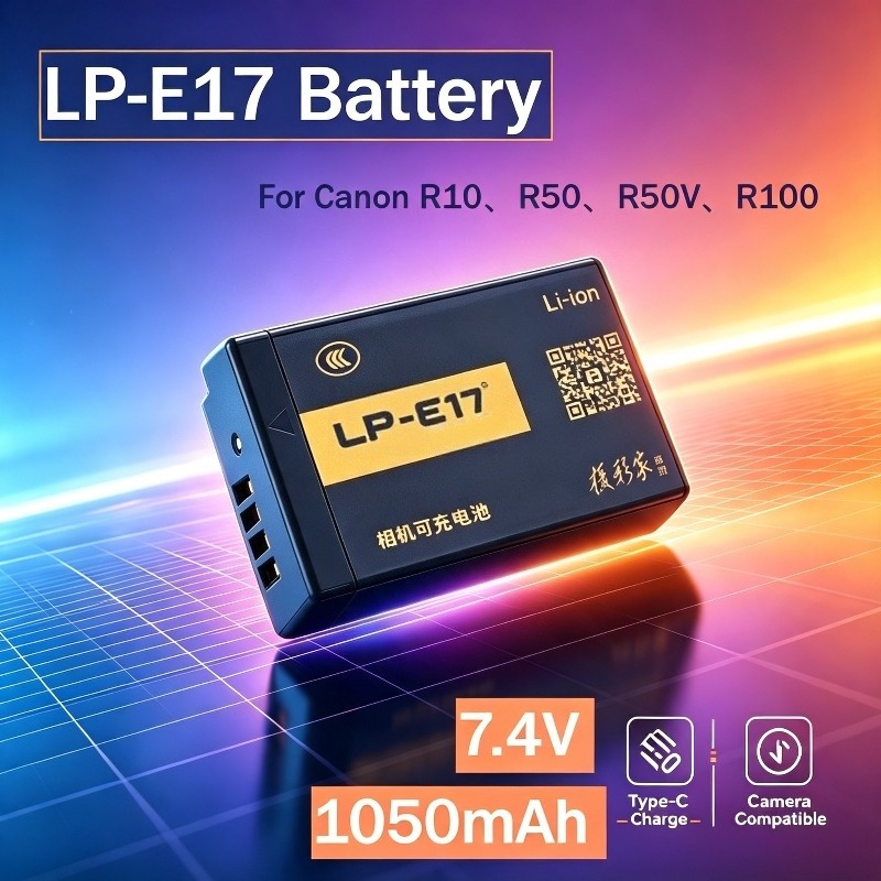 Canon Camera Eos R8 - Batería LP‑E17 de 1050mAh con Entrada