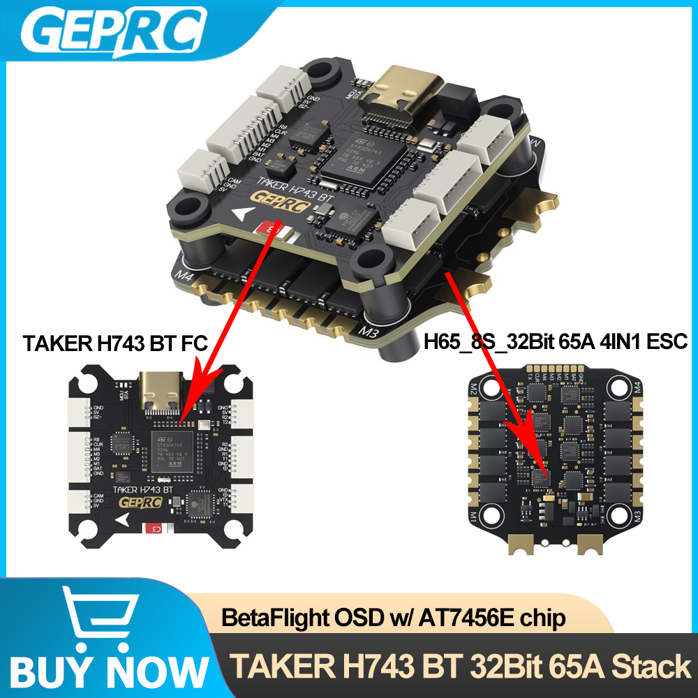 GEPRC TAKER H743 BT 32Bit 65A  - Drone Racing Esc reseña y precio