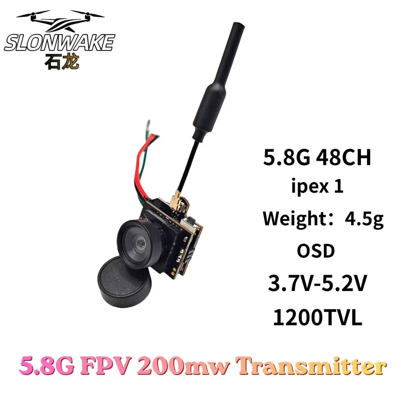 SLONWAKE Cámara de Transmisión - Drone Racing Camera reseña y precio