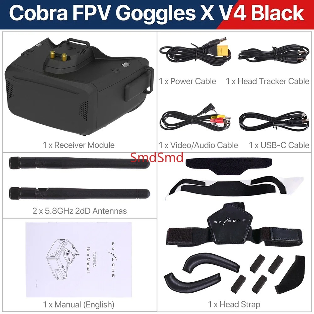 Gafas de video FPV Cobra SD X  - Drone Racing Goggles reseña y precio